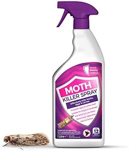 Moth Killer Spray | 1 Litre | Effective Moth Repellent for Carpets, Clothes, Wardrobes & More | Low Odour & Non-Staining Formula | Kills Moths on Contact | Protects Against Infestations | Easy to Use