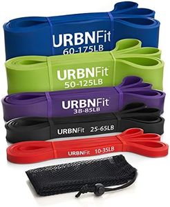 Pull Up Assist Band - Stretch Resistance Band - Mobility Band - Powerlifting Bands - Extra Durable Pull-Up (5 Band Set)