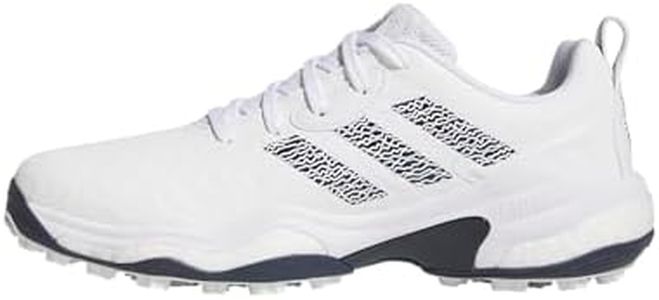 adidas Men's Golf CODECHAOS 25 Spikeless Shoes, Footwear White/Collegiate Navy/Footwear White, 8