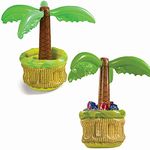 Summer Inflatable Palm Tree Beach Party Cooler Beer Drinks Ice Bucket Decor Toy Outdoor Supplies,1 Pack