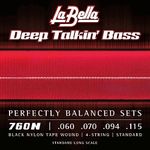 LaBella 760N La Bella Blk Tape Bass Set