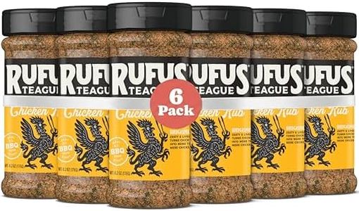 Rufus Teague Chick N' Rub, Award-Winning Flavor, Gluten-Free, 6.2oz, 6 Pack