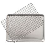 Nordic Ware 43172AMZM Half Sheet with Oven Safe Nonstick Grid, Aluminum, Natural