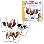 The Learning Journey: Match It! Head to Tail - 20 Self-Correcting Animal-Themed Puzzle Sets - Matching Puzzles for Children Ages 3-6 Years (40 Pieces)