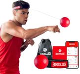 Boxbollen Original with App, Used by Celebrities - MMA Gear Box Ball - Reaction Ball with Adjustable Strap - Interactive Boxball App Integration - 1 Pack