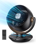 Dreo Fan for Bedroom, Desk Air Circulator Fan with Remote, 11 Inch Table Fans for Whole Room, 60ft Powerful Airflow, 120° Vertical Manual +90° Oscillating Fan, 4 Speeds, 8H Timer, Quiet Fan, Home