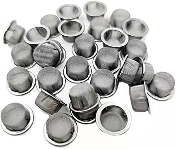 Pipe Screens 30pcs 0.5" Premium Diameter Stainless Steel 1/2 Inch Screen Mesh Filter Bowl with Metal Box