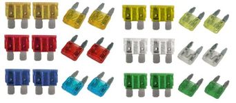 Xtremeauto® PEUGEOT 207 06- CAR BLADE FUSE REPLACEMENT Mini Standard Fuse Box Kit 5 10 15 20 25 30 AMP Includes XtremeAuto Sticker