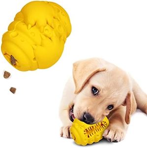 Pet Supplies Bear Paw Shape Dog Chewer Toy Multi-Functional Rubber Chewing Toy for Dog Food Leaking Ball Yellow