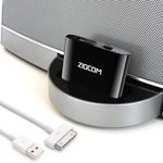 ZIOCOM 30 Pin Bluetooth Adapter Receiver for Bose iPhone iPod SoundDock and other 30 pin Dock Speakers with 3.5mm Aux Cable(Not for car/motorcycle) (Black)