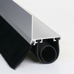 Raycity Garage Door Seal Kits, Weatherproofing Garage Door Bottom Seal Rubber with Pre-Drilled Aluminum Track Retainer & Brush Seal