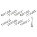 METALLIXITY Compression Springs (0.3x3mm OD,15mm Free Length) 10Pcs, 304 Stainless Steel Extension Spring - for Shop Home Repairs, DIY Projects, Silver Tone