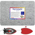 MOHOM 17" x 13.5" Wool Pressing Mat 100% New Zealand Felted Wool Ironing Mat Pad Blanket for Quilter, Sewing, Quilting Supplies and Notions