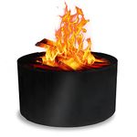 FEBTECH Fire Ring for Outdoors Heavy Duty – Fire Pit Ring 24 inch – Fire Pit Insert Round DIY Fire Pit Liner - Above or In-Ground Fire Ring for Outdoor Garden Patio Camping & Bonfire …