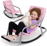 Special Supplies Sensory Rocking Chair for Kids - Comfortable Kids Rocker- Versatile Floor Chair with Soft Fabric and Stability for Playroom, Bedroom, or Nursery (Ages 3+) - Pink