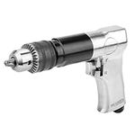 KP-554 1/2 Reversible Air Drill 700rpm CW/CCW Reversible Rotation Pistol-Grip Pneumatic Drilling Tool 1.5-13mm Chunk Capacity