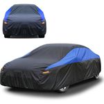 JanYoo Waterproof Car Cover All Weather Snow proof UV Protection Windproof Outdoor Full Car Cover, Universal Fit for Sedan (Fit Sedan Length 510-490CM)