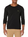 BOSS Hugo Men's Mix&Match Crewneck Cotton Lounge Long Sleeve T-Shirt, Raven, XX-Large