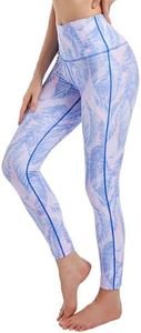 Ubestyle UPF 50+ High Waist Women's Swim Pants Swim Leggings Swimming Tights Beach Pants Sun Protective (UBT3001LEAFPRINTEDXXL)