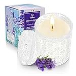 TTRWIN Lavender Scented Candle in Glass Jar, 200g Natural Soy Wax Candles, 50h Long Lasting Burning, Aromatherapy Gift for Women, Home Scented, for Christmas, Valentine's Day