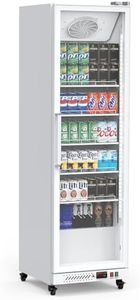 GarveeHome Commercial Display Refrigerator, 12.4 Cu.Ft. Beverage Refrigerator Glass Door Beverage Cooler, Upright Merchandiser Cooler Display Fridge with LED Light and Adjustable Shelves