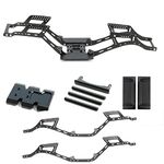 Carbon Fiber LCG Chassis Kit, Gen2 RC Frame Chassis Kit for 1/10 RC Rock Crawle, 72g Lightweight Thickened for 1/10 RC Rock Crawler Axial SCX10 I II Upgrade Parts (Gen2 LCG Chassis Kit)