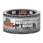 T-REX Flexible Waterproof Tape - Heavy Duty Adhesive Waterproofing Tape for Repair, Leaks, Roof Patches - Extreme Weather & UV Resistance - White 48mm x 9.14m