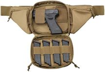 FRTKK Concealed Carry Fanny Pack Holster Ultimate Pistol Pouch Fits 1911, Beretta, Glock 19, 26, 43, H&K, Ruger, S&W MP Shield, Sig Sauer, Springfield XDs, Taurus Mor