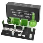 Glass Bottle Cutter, Upgraded Glass Cutter for Bottles & Glass Cutter Bundle - DIY Machine for Cutting Wine, Beer or Soda Round Bottles & Mason Jars, Perfect Score Bottle Cutter