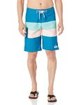 Quiksilver Men's Everyday Board Short Swim Trunk Bathing Suit, Seaport Amazon 21 Stripe, 40