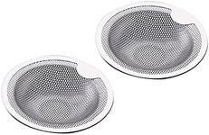 2 PCS Kitchen Sink Strainer,with Handle,Stainless Steel Kitchen Sink Drain Strainer,Sink Strainers with Rim 4.1" Diameter for Kitchen Sinks