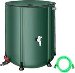 Rain Barrel Water Collection System Anti-Collapse - 53 Gallon Portable Water Storage Tank,Rainwater Collect System Downspout, Water Catcher Container with Filter Two Spigots and Overflow Kit