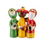 Alessi Uno, Due, TRE Re Magi Agj01 4-Design Crib Figurine in Porcelain, Hand-Decorated, Multicolor, 10 cm