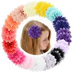 30pcs Baby Girls Alligator Hair Clips Chiffon Flower Hair Barrettes Accessories for Kids Toddler Teens