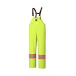 Pioneer Waterproof FR Oil & Chemical Resistant Rain Bib Pants for Men - Lightweight Safety Work Overalls - Class 3 - Yellow