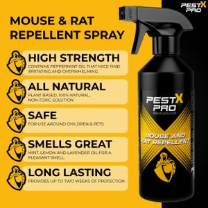 Pest X Pro Peppermint Rat Repellent Spray, 500ml