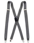 Dockers Men's Textured Solid Suspender, Gray, One Size