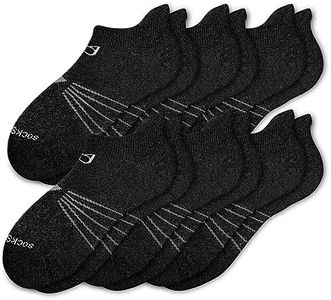 Socks Daze 3/6 Pack Men's Women's Merino Wool Ankle Running Sport Soft Thick Cushion Athletic Socks for Walking Light Hiking, 6 Pairs Black, Large-X-Large