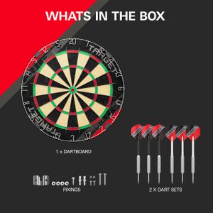 Target Darts Rift Dartboard Set – Professional Bristle Board with Accessories