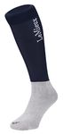 LeMieux My Competition Horse Riding Socks in Navy with Closely Woven Foot, Topside Seam and Micro Weight Stretch - Twin Pack - Medium