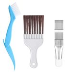 Litinliv Air Conditioner Condenser Cleaning Set, Metal Fin Comb, Plastic Brush, AC Fin Cleaner Coil Condenser Brush, Cleaning Tool Kit for Refrigerator, Radiator, and HVAC