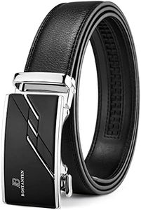 BOSTANTEN Ratchet Mens Belt Leather Dress and Casual with Adjustable Buckle, Trim to Fit