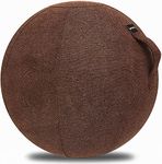 XGYLVFEI home, office, yoga, stability and fitness exercise ball, brown Chenille sitting ball, with handle 65CM