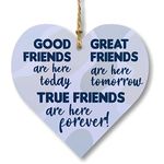 CARISPIBET Friends home sign house decorative plaque novelty gift sign hanging wall art ornament best friend gift decoration 5" x 5"