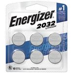 Energizer 2032 Batteries, Lithium CR2032 Watch Battery, 6 Count