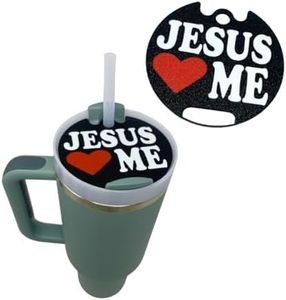 BAGLETS - Topper Charms Compatible with Stanley Cups | Customize Tumblers with Cute Charms | Easily Removable & Interchangeable | Made in USA (Jesus Loves Me, 40 oz.)