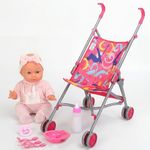 Bibi Doll Baby Doll, Stroller & Fee