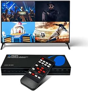 OREI 4K Multi HDMI Viewer Quad 4 in 1 Out, Switcher 4 Ports Seamless IR Remote Support 4K @ 60Hz 1080P for PS4/PC/DVD/Security Camera, HDMI Switch Optical Audio L/R Output - UHD-401MV