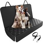 KYG Dog Car Seat Cover Waterproof Back Seat Cover for Dogs Nonslip Pet Seat Cover Durable Backseat Dog Cover Compatible for ISOFIX and Middle Seat Belt Fit Most Cars Trucks SUVs