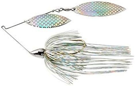 War Eagle Custom Lures Nickel Frame Double Willow Spinnerbait Aurora Skirt 1/2 oz.